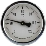 Термометр біметалічний аксіальний Arthermo ART/B 65 (D-63 мм 0-120°С) - Зображення 2