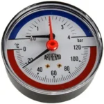 Термоманометр аксиальный Arthermo TI003 (Ø80мм 0-4Bar 0-120°C)