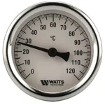 Термометр біметалічний аксіальний Watts F+R801 (Т 63/50 D-63mm 0-120°C L-50mm)