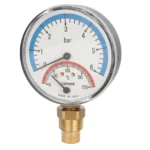 Термоманометр радиальный Cewal TRR 80 VI (0-6Bar 0-120°C)